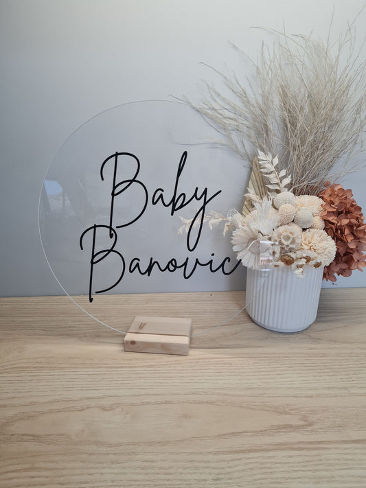Baby Shower Round Sign v2