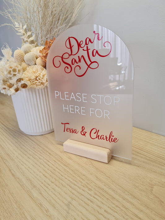 Santa Please Stop Here Sign