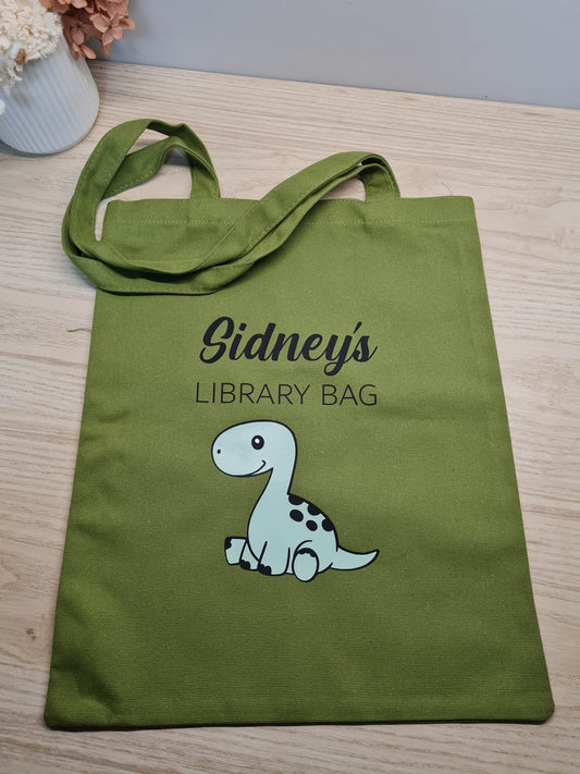Dinosaur Library Bag
