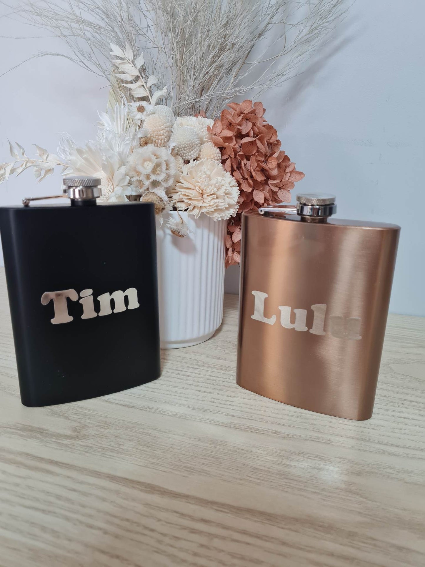 Personalised Rose Gold Flask