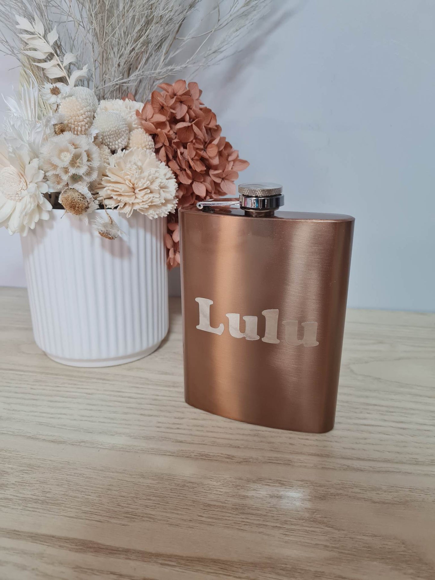 Personalised Rose Gold Flask