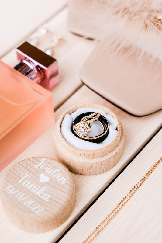 Ring Box with Names and Date