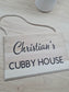 Cubby House Sign