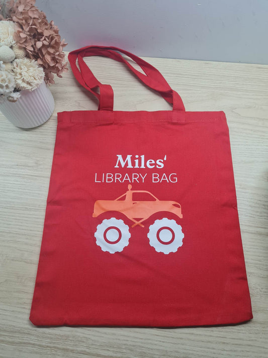 Monster Truck Library Bag