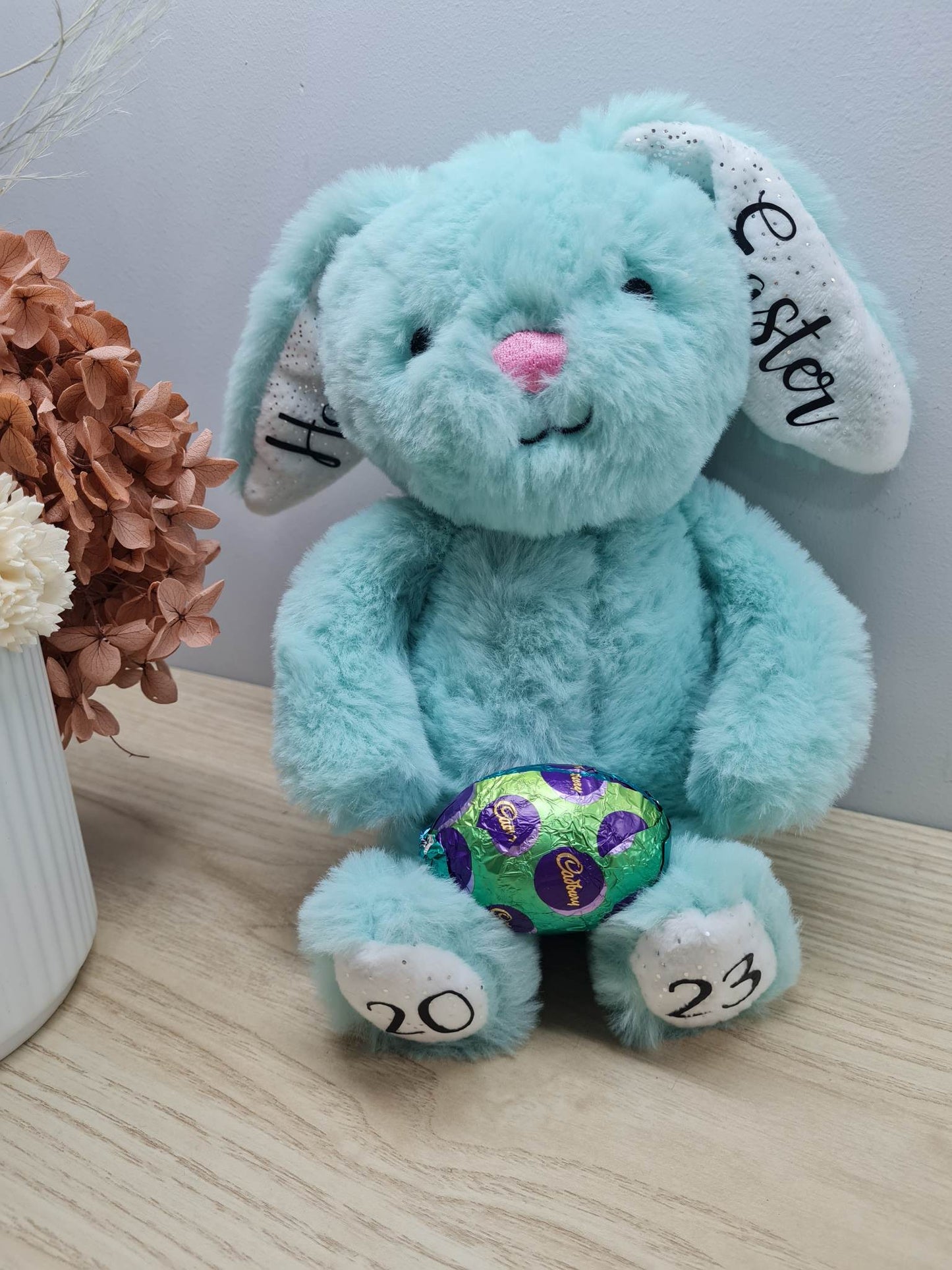 Easter Plush Bunny with Sparkle Ears