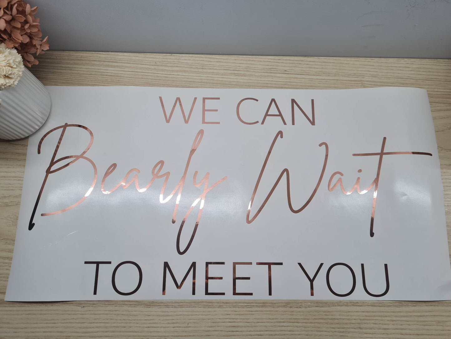 We Can Bearly Wait to Meet You Backdrop Sticker/ Decal