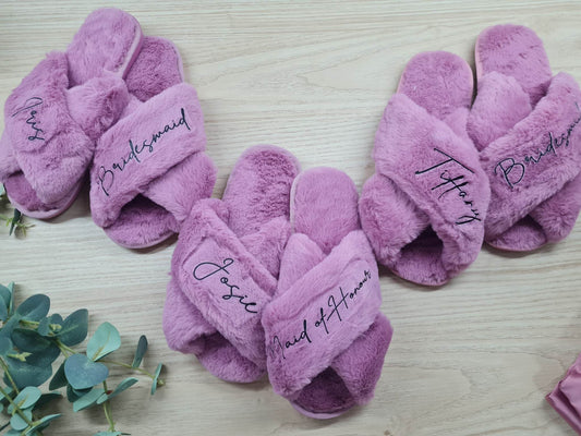 Personalised Fluffy Slippers