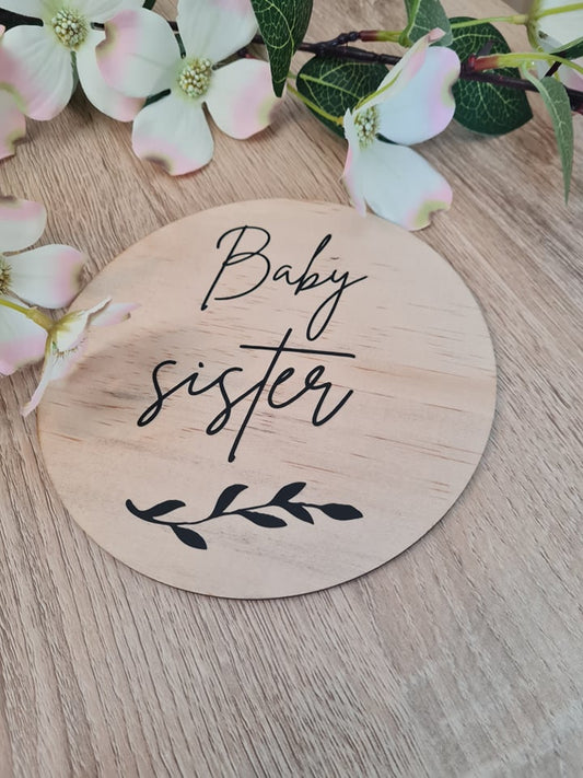 Baby Sister Plaque