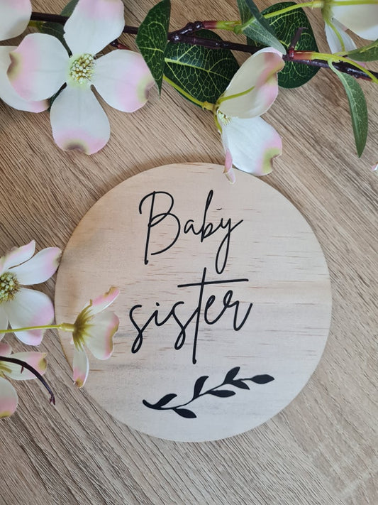 Baby Sister Plaque
