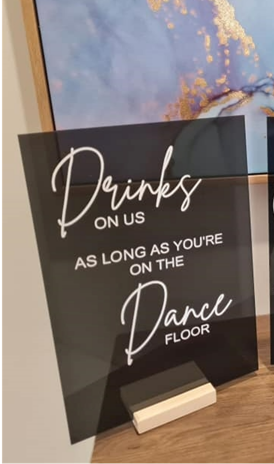 Drinks on us Sign