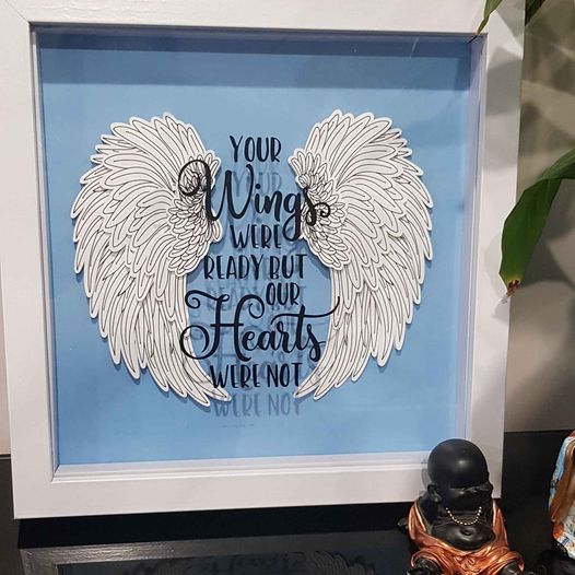 Memorial Frame: "Your wings were ready but our hearts were not"