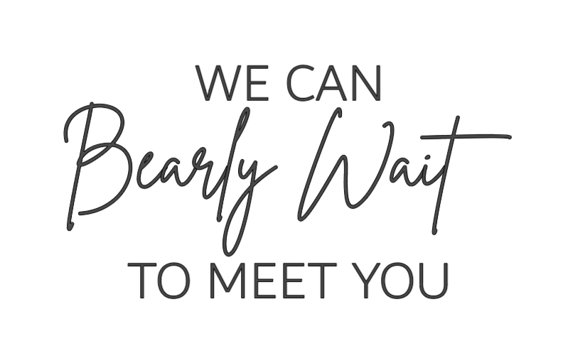 We Can Bearly Wait to Meet You Backdrop Sticker/ Decal
