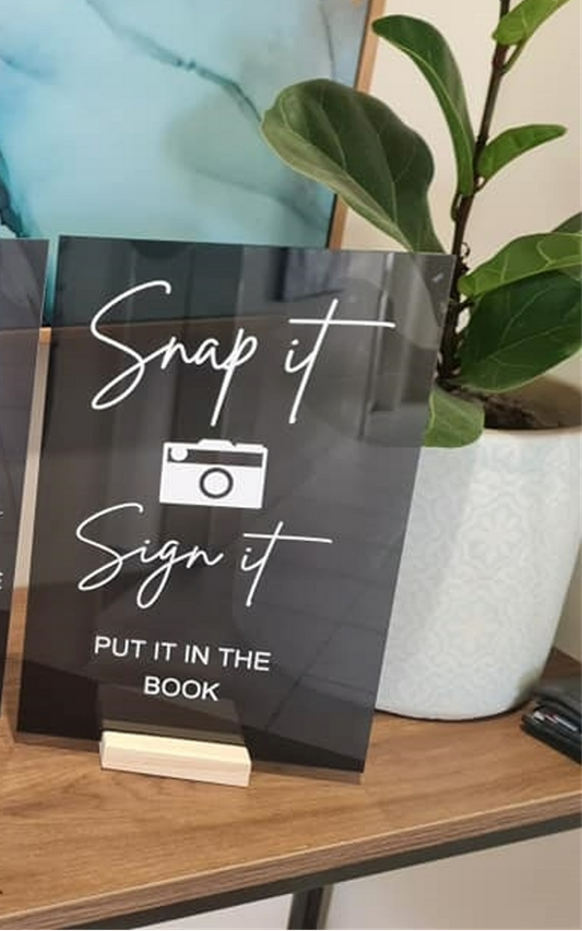 Snap It Sign It (Camera) Sign