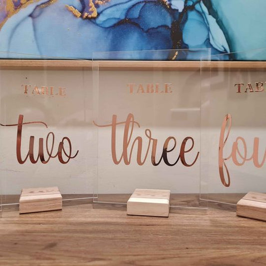 Classic Acrylic Table Numbers