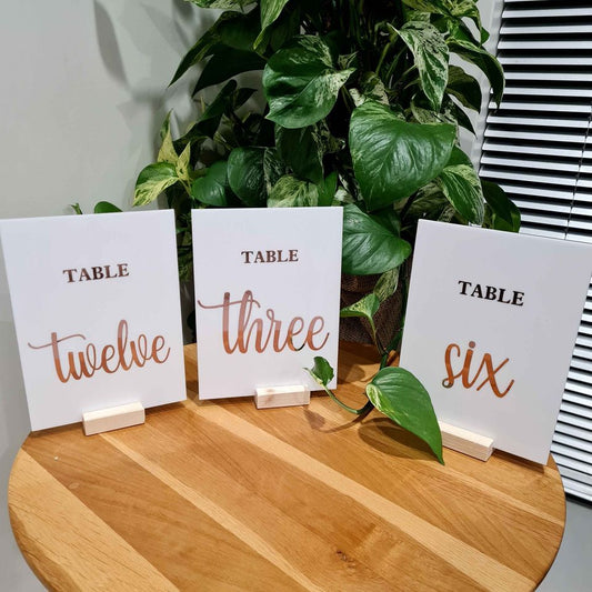 Classic Acrylic Table Numbers