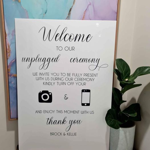 Unplugged Ceremony Sign