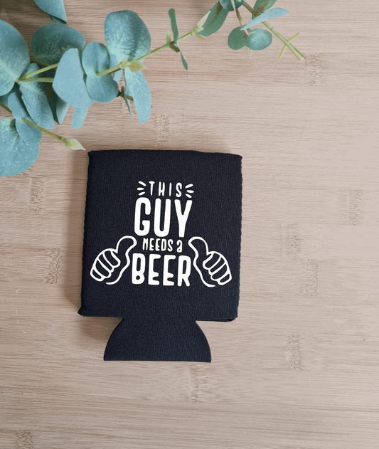 This Guy Needs a Beer Stubby Holder