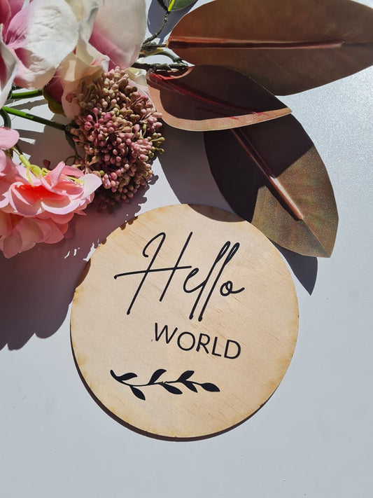 Hello World Plaque