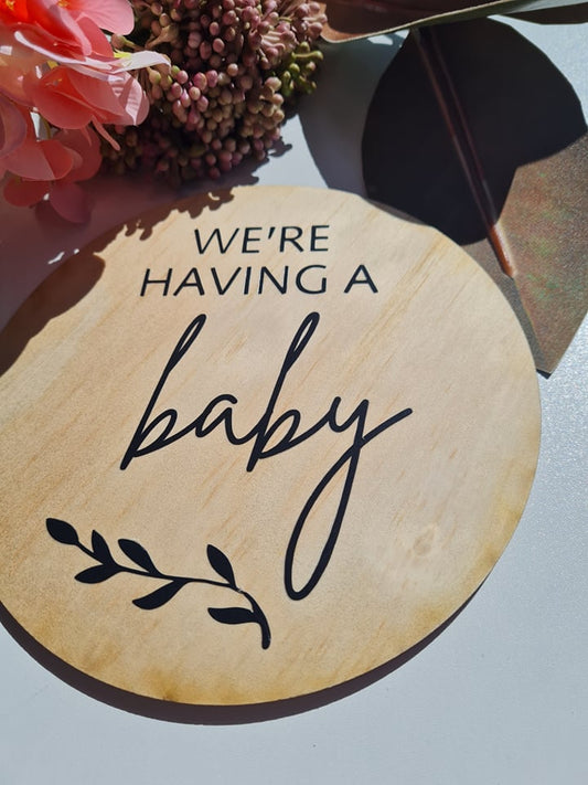 We're Having a Baby Plaque